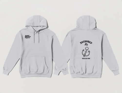 Anchored Hoodie - "Anchored Yet Adrift" Bone Anchor