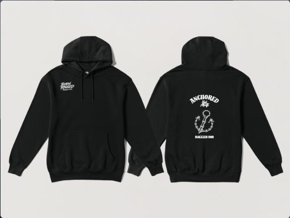 Anchored Hoodie - "Anchored Yet Adrift" Bone Anchor
