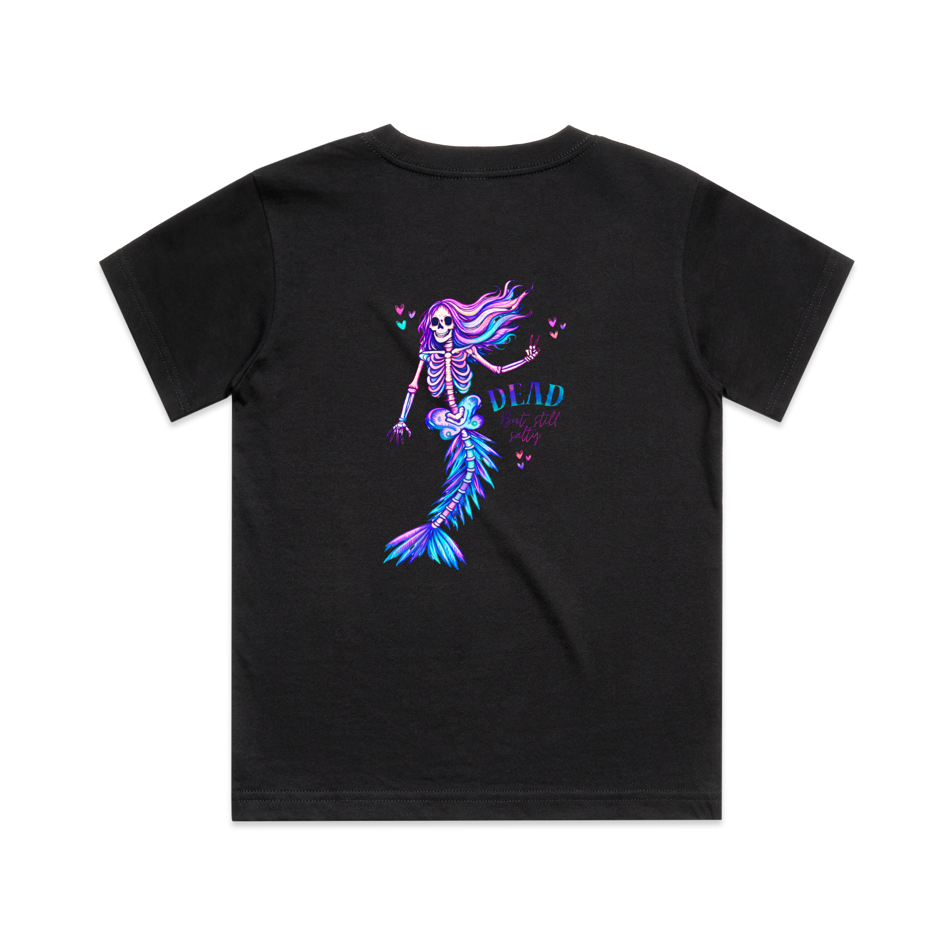 Youth Multi coloured Skeleton Mermaid T shirt