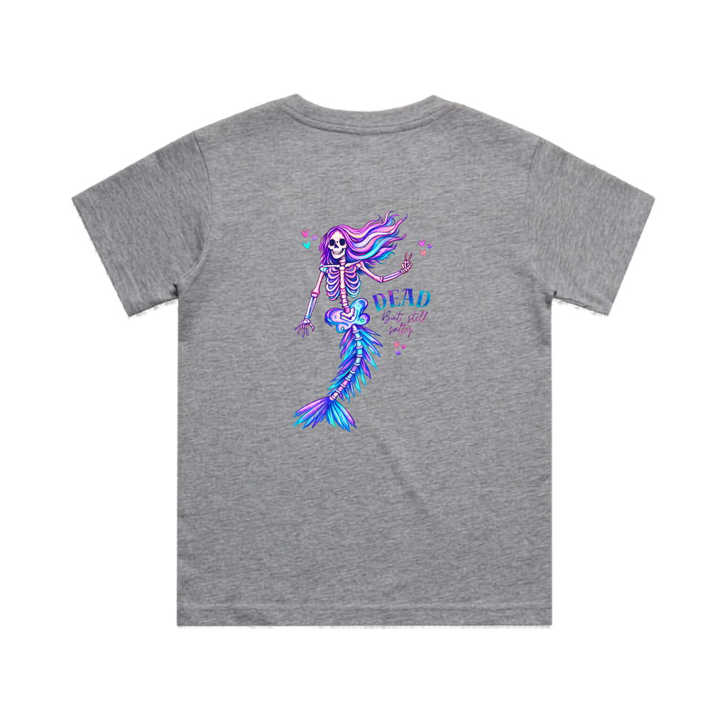 Youth Multi coloured Skeleton Mermaid T shirt