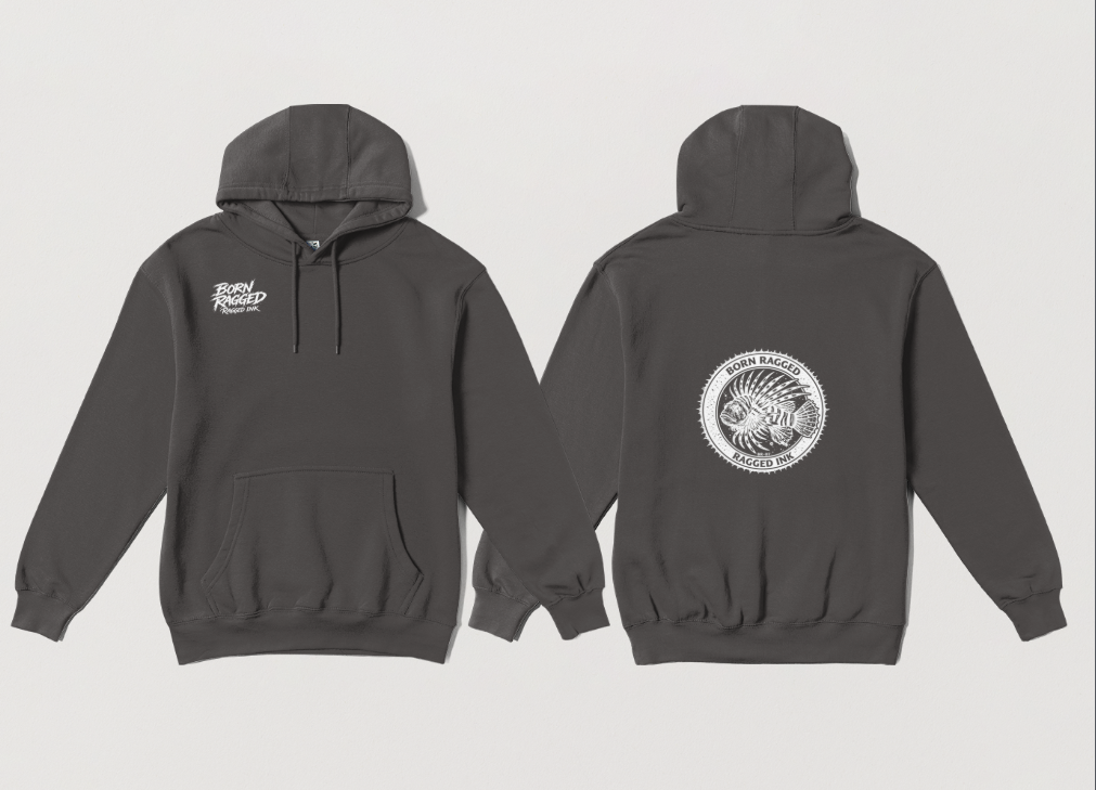 Hoodie - Born Ragged Stamp Colletion - Lion Fish