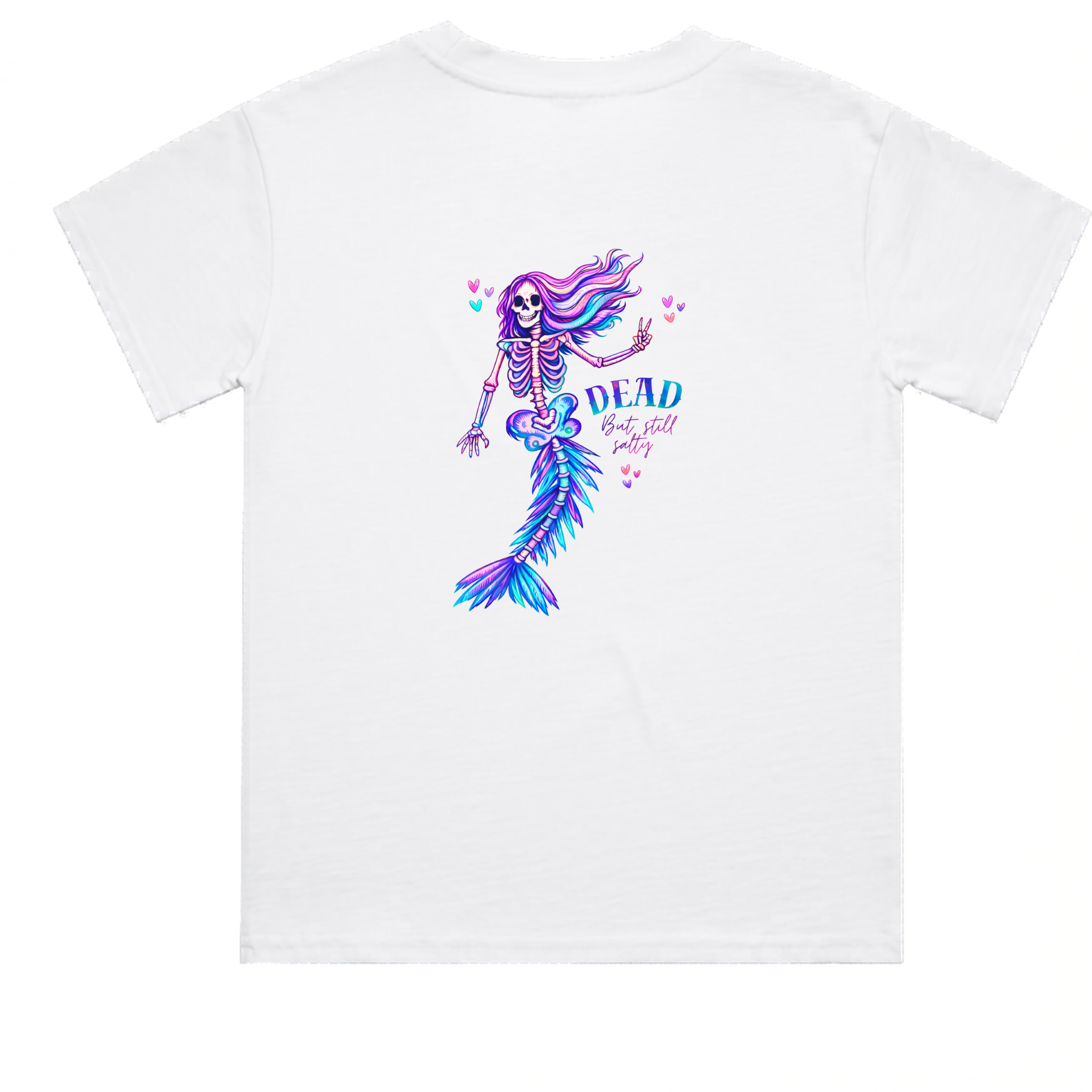 Youth Multi coloured Skeleton Mermaid T shirt