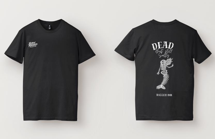 Dead but still Salty - Skeletal Mermaid T shirt